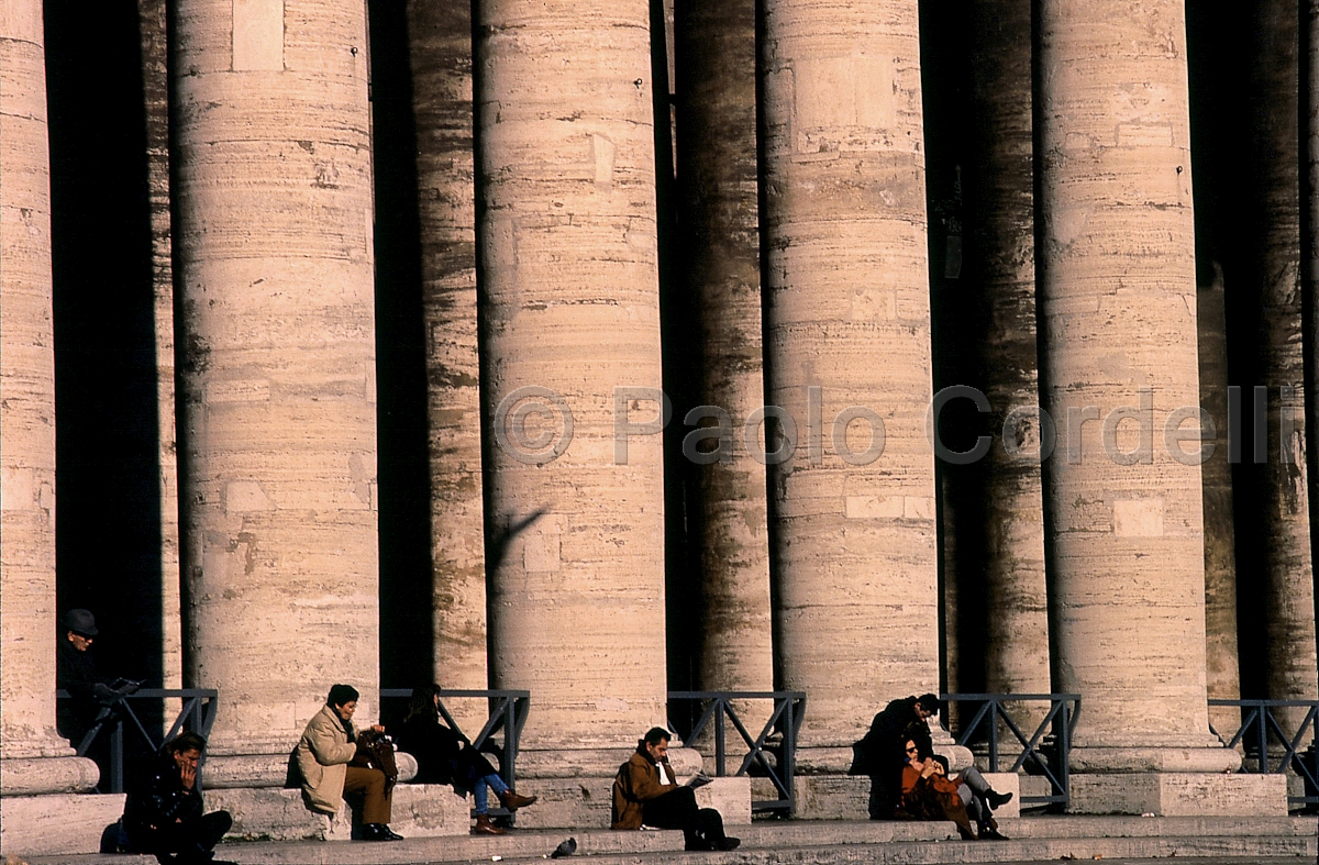 Columns at St. Peter Square, Rome, Italy
 (cod:Rome 17)